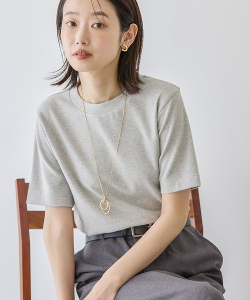 【美品】ＡＭＥＲＩ　アメリ　花柄　Tシャツ　カットソー　黒　ネックレス付き Ameri（アメリ）の「LACE COLORFUL CUT TOP（Tシャツ/カットソー