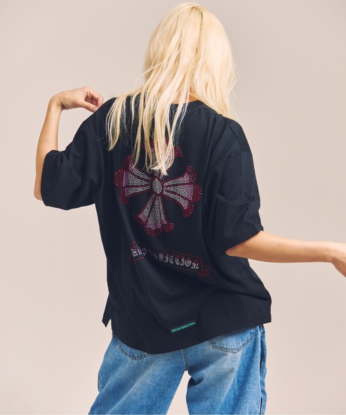 GALLIS ADDICTION（ガリスアディクション）の「GA T/C CROSS-STONE TEE（Tシャツ/カットソー・メンズ・ホワイト/ブラック/ブラック系2・M/L）」の22枚目の写真