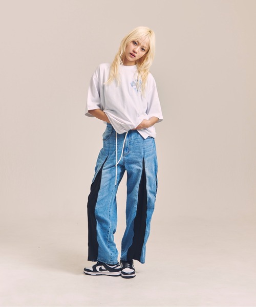 GALLIS ADDICTION（ガリスアディクション）の「GA T/C CROSS-STONE TEE（Tシャツ/カットソー・メンズ・ホワイト/ブラック/ブラック系2・M/L）」の6枚目の写真