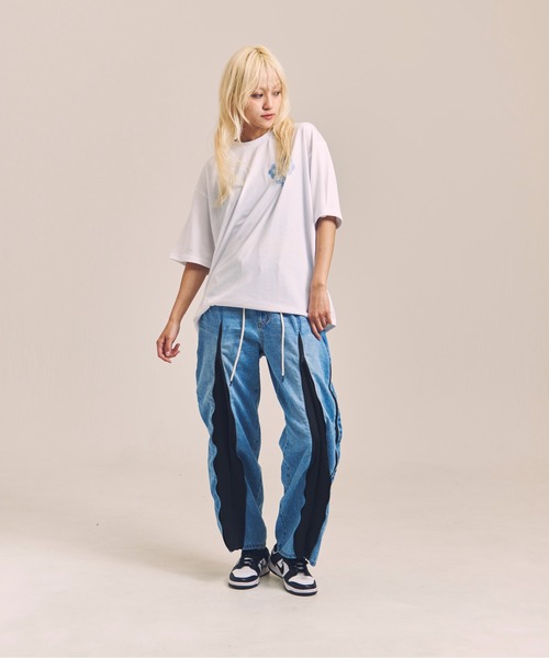 GALLIS ADDICTION（ガリスアディクション）の「GA T/C CROSS-STONE TEE（Tシャツ/カットソー・メンズ・ホワイト/ブラック/ブラック系2・M/L）」の7枚目の写真