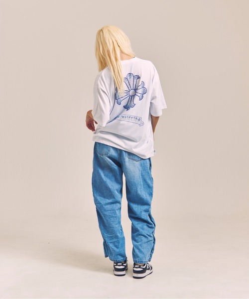 GALLIS ADDICTION（ガリスアディクション）の「GA T/C CROSS-STONE TEE（Tシャツ/カットソー・メンズ・ホワイト/ブラック/ブラック系2・M/L）」の13枚目の写真