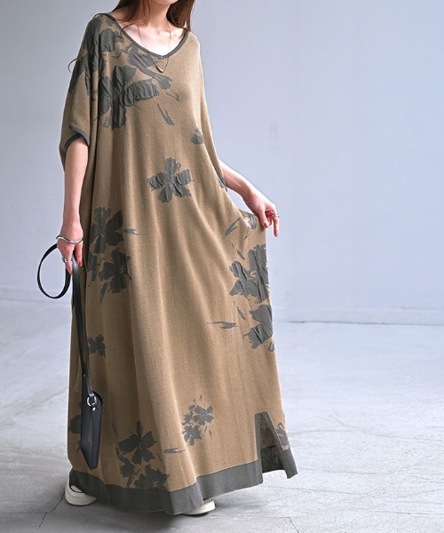Yukka　　 フラワー　ジャガード　ワンピース フラワージャガード ワンピース
