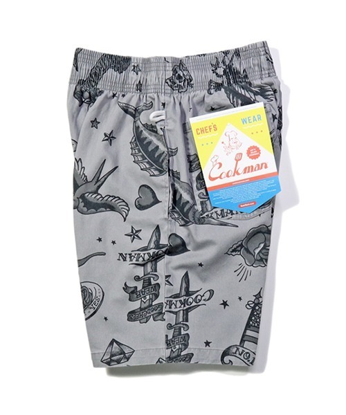 COOKMAN（クックマン）の「Cookman クックマン シェフ ショートパンツ ハーフパンツ イージーパンツ Old Tattoo Gray（その他パンツ・メンズ・グレー・MEDIUM/LARGE）」の2枚目の写真