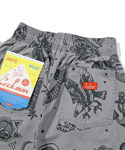 COOKMAN（クックマン）の「Cookman クックマン シェフ ショートパンツ ハーフパンツ イージーパンツ Old Tattoo Gray（その他パンツ・メンズ・グレー・MEDIUM/LARGE）」の3枚目の写真