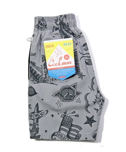 COOKMAN（クックマン）の「Cookman クックマン シェフ ショートパンツ ハーフパンツ イージーパンツ Old Tattoo Gray（その他パンツ・メンズ・グレー・MEDIUM/LARGE）」の5枚目の写真
