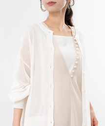 【refinedworks】シアー 感が 大人可愛い カーディガン