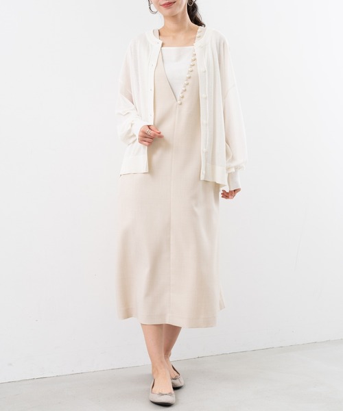 refinedworks（リファインドワークス）の「【refinedworks】シアー 感が 大人可愛い カーディガン（カーディガン/ボレロ・レディース・ホワイト/ブラック/レッド・FREE）」の9枚目の写真