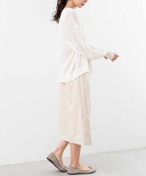 refinedworks（リファインドワークス）の「【refinedworks】シアー 感が 大人可愛い カーディガン（カーディガン/ボレロ・レディース・ホワイト/ブラック/レッド・FREE）」の10枚目の写真