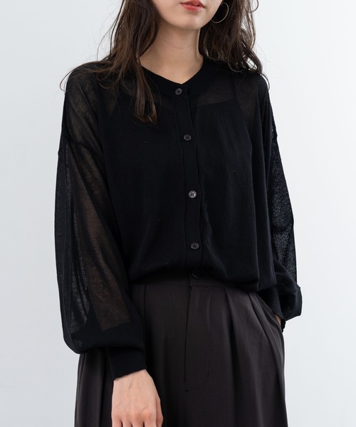 refinedworks（リファインドワークス）の「【refinedworks】シアー 感が 大人可愛い カーディガン（カーディガン/ボレロ・レディース・ホワイト/ブラック/レッド・FREE）」の20枚目の写真