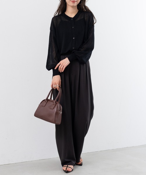 refinedworks（リファインドワークス）の「【refinedworks】シアー 感が 大人可愛い カーディガン（カーディガン/ボレロ・レディース・ホワイト/ブラック/レッド・FREE）」の22枚目の写真