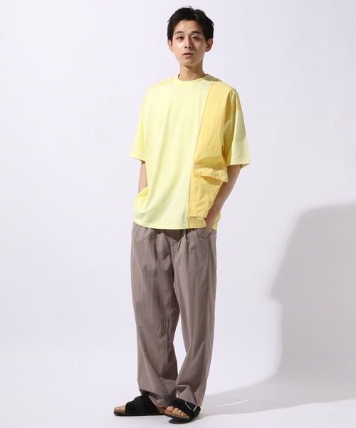 niko and...(ニコアンド)の「異素材アウトポケット付きTシャツ(Tシャツ/カットソー・メンズ・イエロー/ライトグリーン/オフホワイト/グレー・LARGE/MEDIUM)」の19枚目の写真