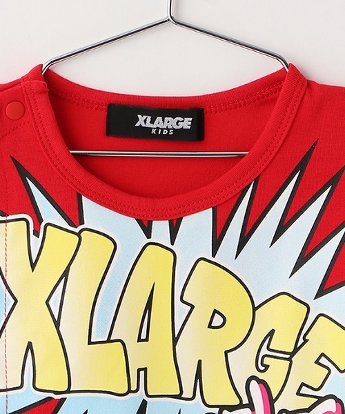 XLARGE KIDS(エクストララージキッズ)の「ポップアートショートオール(ロンパース・キッズ・レッド/ブラック/ブルー・70cm)」の12枚目の写真