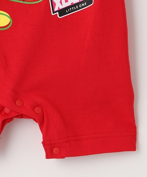XLARGE KIDS(エクストララージキッズ)の「ポップアートショートオール(ロンパース・キッズ・レッド/ブラック/ブルー・70cm)」の10枚目の写真