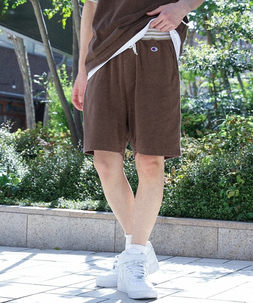 Champion（チャンピオン）の「【Champion】冷感パイルショートパンツ【セットアップ対応】（その他パンツ・メンズ・ブラウン/チャコール・M/L/XL）」の9枚目の写真