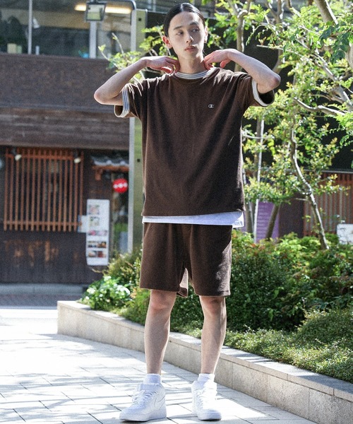 Champion（チャンピオン）の「【Champion】冷感パイルショートパンツ【セットアップ対応】（その他パンツ・メンズ・ブラウン/チャコール・M/L/XL）」の11枚目の写真