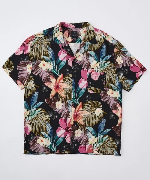 RVCA(ルーカ)の「RVCA メンズ IRON ON SH 半袖シャツ 【2025年夏モデル】/ルーカ総柄胸ポケット半袖ボーリングシャツ(シャツ/ブラウス・メンズ・ブラック系その他/ブルー系その他/ブラック・X-LARGE/SMALL/MEDIUM/LARGE)」の9枚目の写真