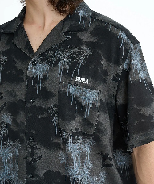 RVCA(ルーカ)の「RVCA メンズ IRON ON SH 半袖シャツ 【2025年夏モデル】/ルーカ総柄胸ポケット半袖ボーリングシャツ(シャツ/ブラウス・メンズ・ブラック系その他/ブルー系その他/ブラック・X-LARGE/SMALL/MEDIUM/LARGE)」の6枚目の写真