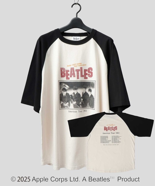THE BEATLES ビートルズ 古着風 ラグラン バンドTシャツ（T