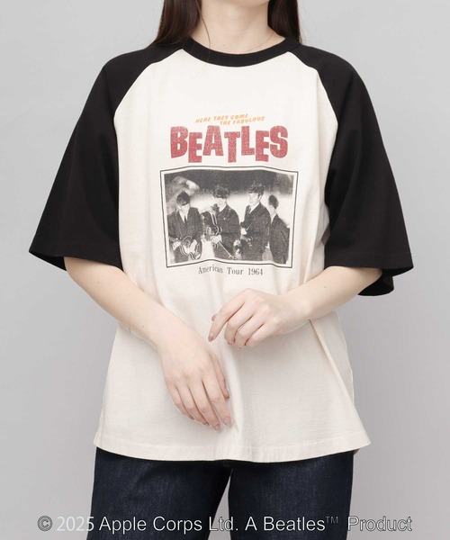 THE BEATLES ビートルズ 古着風 ラグラン バンドTシャツ（T