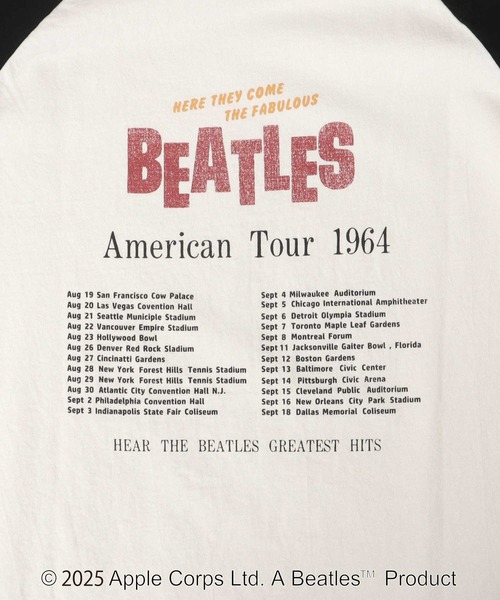 The Beatles(ザビートルズ)の「THE BEATLES ビートルズ 古着風 ラグラン バンドTシャツ(Tシャツ/カットソー・メンズ・オフホワイト/ホワイト系その他/ブラック/ブラック系その他・XL/L/M)」の15枚目の写真