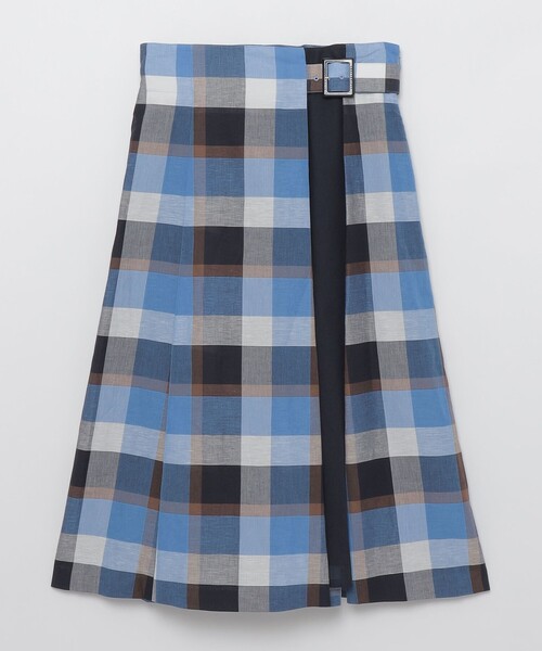 BLUE LABEL CRESTBRIDGE チェック柄スカート 店舗限定】クレストブリッジチェックサキソニードビーオーバー