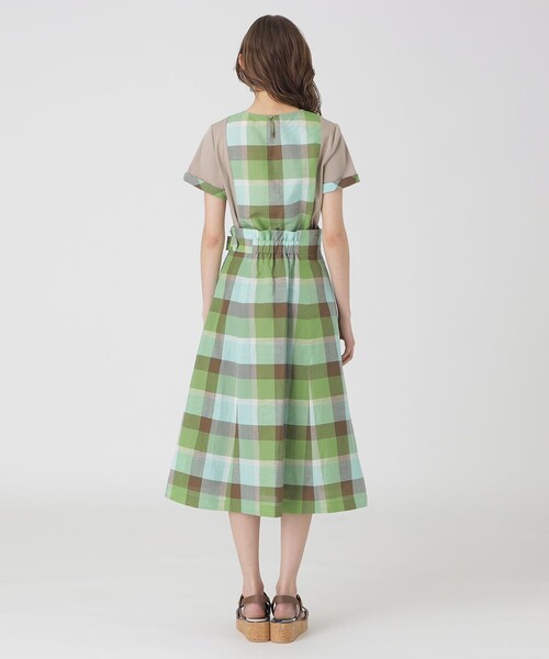 BLUE LABEL CRESTBRIDGE（ブルーレーベルクレストブリッジ）の「クレストブリッジチェックサイドベルトフレアスカート（スカート・レディース・レッド系その他4/ライトブルー/グリーン系その他2・36/38）」の7枚目の写真