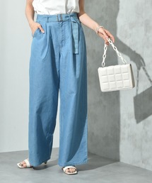共ベルト付TCデニムパンツ