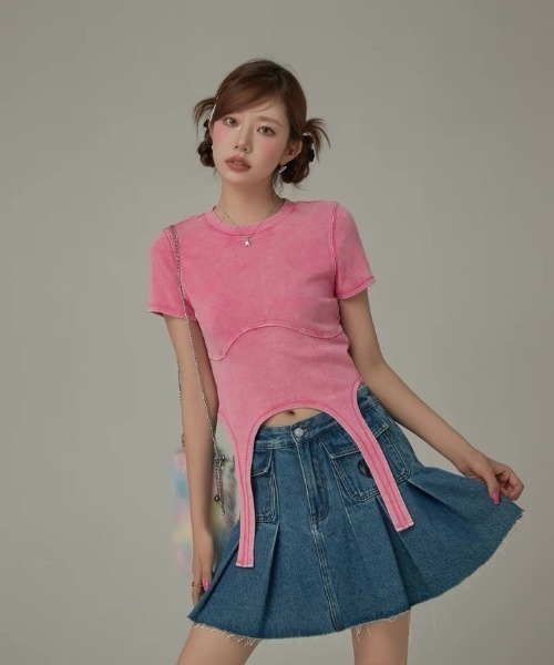 ❤︎購入者様❤︎トップス2点 セール】ガーターデザイントップス(Tシャツ/カットソー