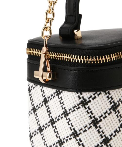 EDIT COLOGNE（エディットコロン）の「雑材バニティバッグ（ショルダーバッグ・レディース・ホワイト/ブラック・ﾌﾘ-）」の7枚目の写真