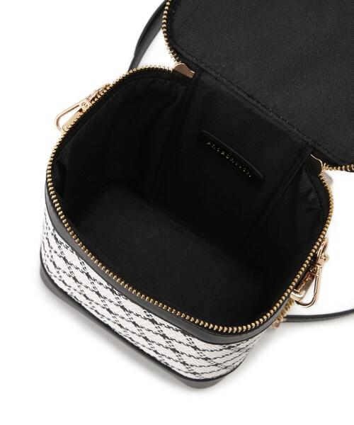 EDIT COLOGNE（エディットコロン）の「雑材バニティバッグ（ショルダーバッグ・レディース・ホワイト/ブラック・ﾌﾘ-）」の3枚目の写真