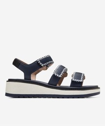 グランドプロ デイリン ウェッジ トリプル ストラップ サンダル womens