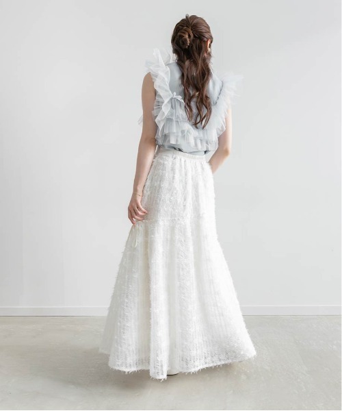 RANDA(ランダ)の「フリルチュールドッキングカットソー(Tシャツ/カットソー・レディース・ホワイト/ブラック/ブルー/ブラウン・FREE)」の19枚目の写真