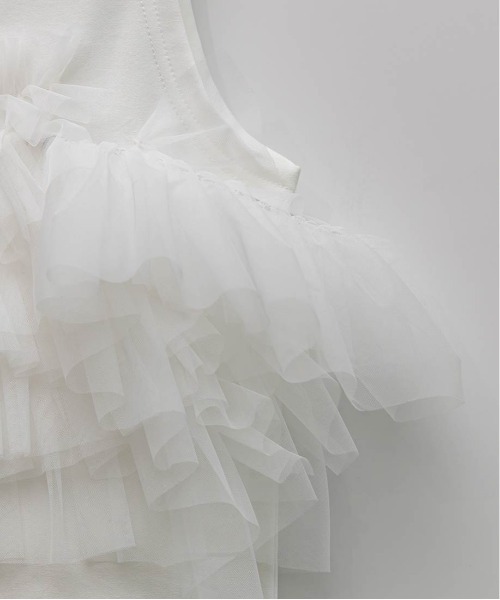 RANDA(ランダ)の「フリルチュールドッキングカットソー(Tシャツ/カットソー・レディース・ホワイト/ブラック/ブルー/ブラウン・FREE)」の17枚目の写真