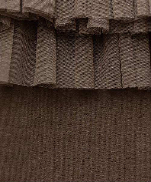 RANDA(ランダ)の「フリルチュールドッキングカットソー(Tシャツ/カットソー・レディース・ホワイト/ブラック/ブルー/ブラウン・FREE)」の14枚目の写真