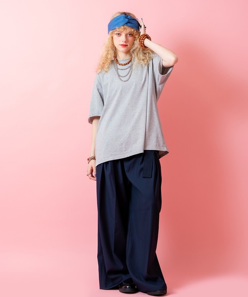 a.p.o.v.（エーピーオービー）の「a.p.o.v. カットオフUネックルーズTシャツ（Tシャツ/カットソー・メンズ・グレー/ブラック/チャコール/ホワイト・ONESIZE）」の10枚目の写真