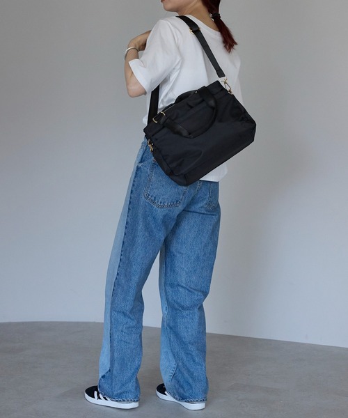 &MARKS(アンドマークス)の「N15【ナイロン収納3層】ナイロントートバッグ(トートバッグ・レディース・ブラック/グレー/ブラウン/ピンク・FREE)」の10枚目の写真