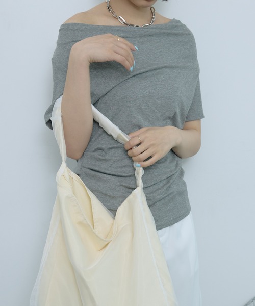 ETRÉ TOKYO グレー オフショルスウェット ETRE TOKYO ウォッシュドスウェットパンツ チャコールグレー