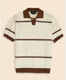 BROOKS BROTHERS | コットン ワイドピッチストライプ ポロセーター(ポロシャツ)