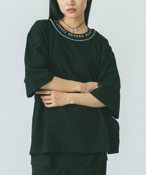 OKIRAKU×ROSE BUD シアースリーブドッキングロンT OKIRAKU（オキラク）の「(OKIRAKU×ROSE BUD)シアースリーブ