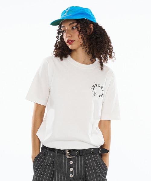 WISH FOR EVER(ウィッシュフォーエバー)の「DRAW CODE CIRCLE STITCH T / ドローコードサークルステッチTシャツ(Tシャツ/カットソー・メンズ・ネイビー/オフホワイト/ライトグレー/ブラック・LARGE/SMALL/MEDIUM)」の21枚目の写真