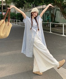 ガウチョパンツ」に該当するパンツ（ホワイト/白色系・ワイド