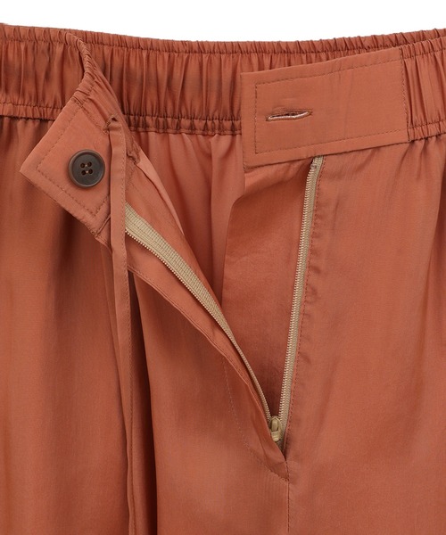 CLANE（クラネ）の「【CLANE/クラネ】SHEER AIRY PANTS/シアーエアリーパンツ（スラックス・レディース・アイボリー/ブラック/オレンジ・1/2/0）」の6枚目の写真