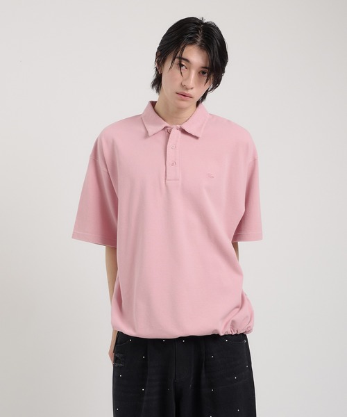 Perushu(ペルーシュ)の「ピグメントドローコードポロシャツ(ポロシャツ・メンズ・ネイビー/ブラック/ボルドー/ピンク・MEDIUM/LARGE)」の15枚目の写真
