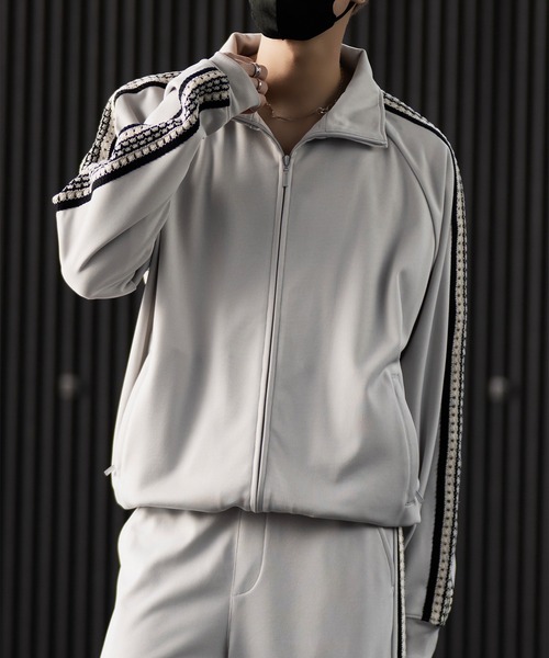 CLEL（クレイル）の「【CLEL】Hand Knitting 2way Track Jacket