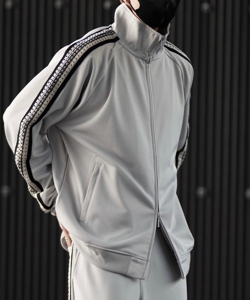 CLEL(クレイル)の「【CLEL】Hand Knitting 2way Track Jacket / ハンドニッティング 2wayトラックジャケット(ジャージ・メンズ・ブラック/チャコールグレー/ライトグレー・L/M/S/XS)」の16枚目の写真