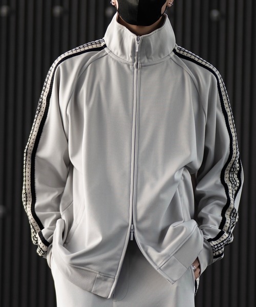 CLEL（クレイル）の「【CLEL】Hand Knitting 2way Track Jacket