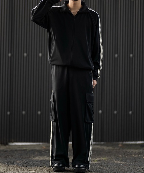 セール】【CLEL】Hand Knitting 2way Track Jacket / ハンドニッ
