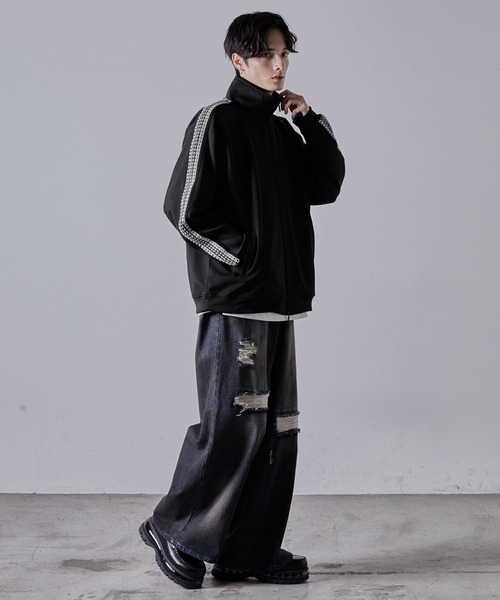 CLEL】Hand Knitting 2way Track Jacket / ハンドニッティング 2way