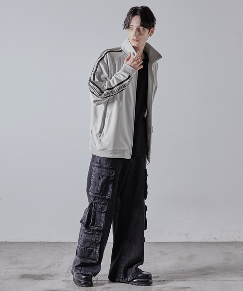 セール】【CLEL】Hand Knitting 2way Track Jacket / ハンドニッ
