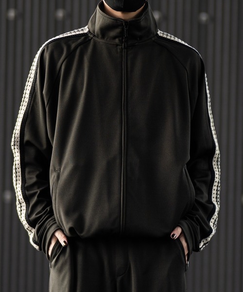 セール】【CLEL】Hand Knitting 2way Track Jacket / ハンドニッ